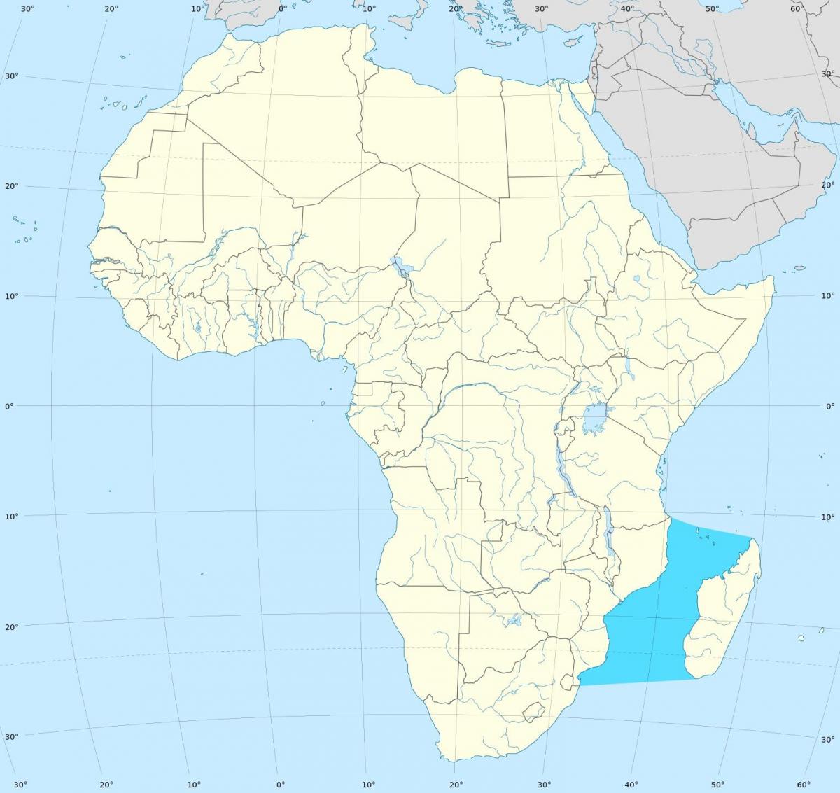 Мозамбикский проток карта на Африка