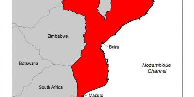 Карта на Мозамбик малария