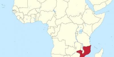 Карта На Мозамбик Африка