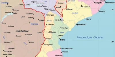 Мозамбик на картата