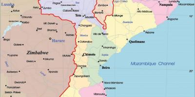 Политическа карта на мозамбик